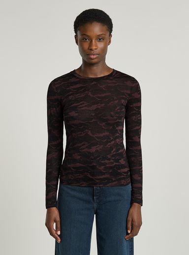 Fine Lace AOP Slim Top